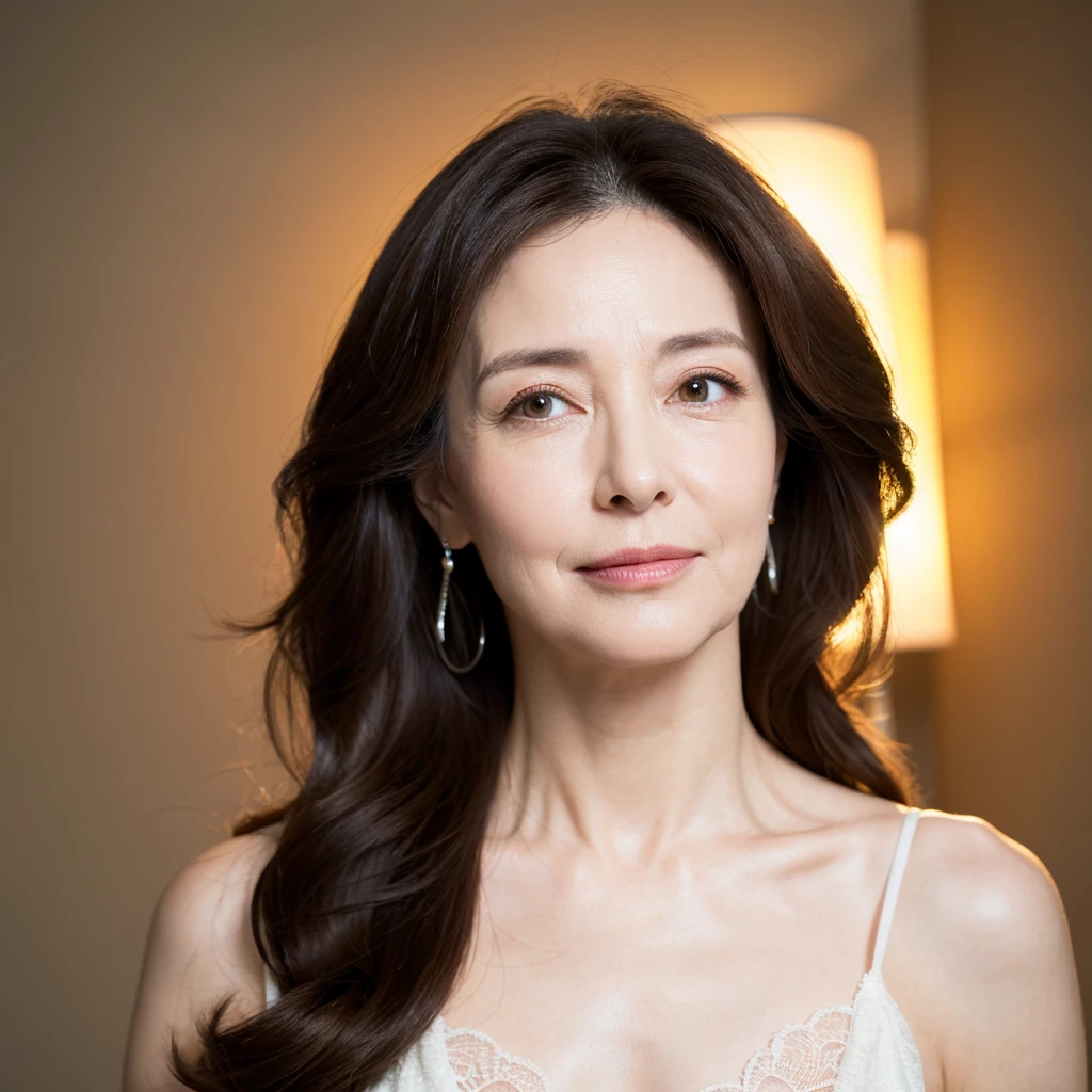Beautiful mature woman with wavy long hair,Sexy Mature, Ultra-high resolution,(Realistic:1.4), ((Highest quality)), ((masterpiece)), (be familiar with),