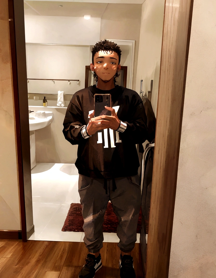arafed man taking a selfie in a hotel bathroom mirror, 2 3 years old, 2 7 years old, 2 8 years old, 2 2 years old, 21 years old, 2 4 years old, full body picture, wearing adidas clothing, 2 9 years old, he is! about 3 0 years old, 25 years old, 2 5 years old