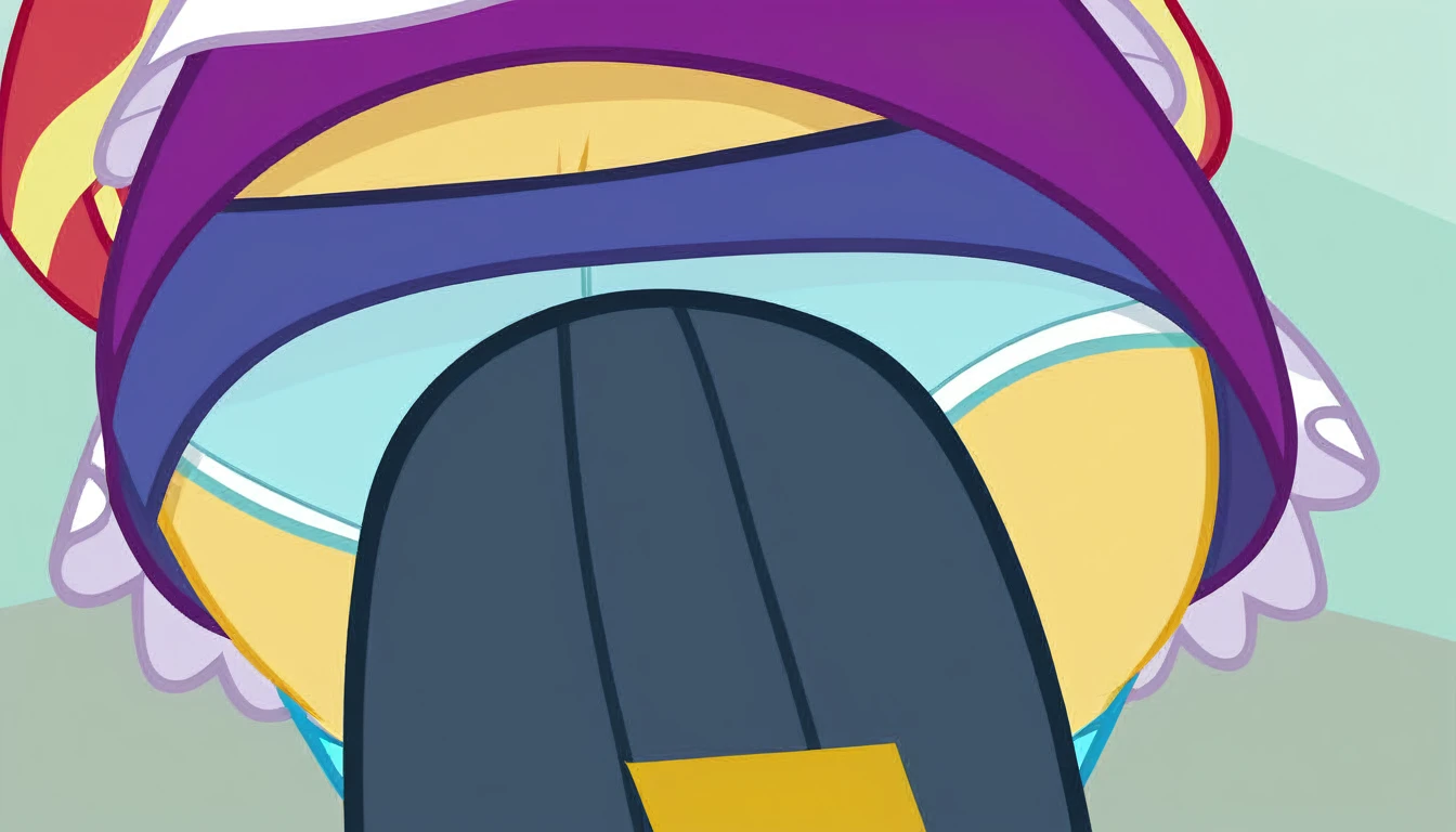 upskirt, solo female, solo male pov, equestria girls, sunset shimmer, butt, clothes, maid, panties, panty shot, underwear, sunbutt, show accurate, vector, male pov, tenting, crotch bulge, erection in pants, offscreen male character