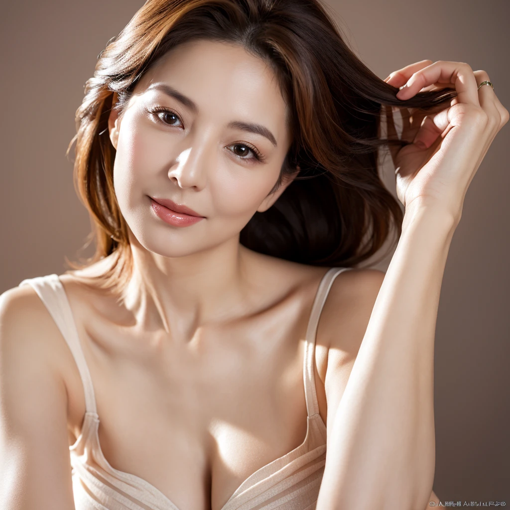 Beautiful mature woman with wavy long hair,Sexy Mature, she is alluring, Ultra-high resolution,(Realistic:1.4), ((Highest quality)), ((masterpiece)), (be familiar with),