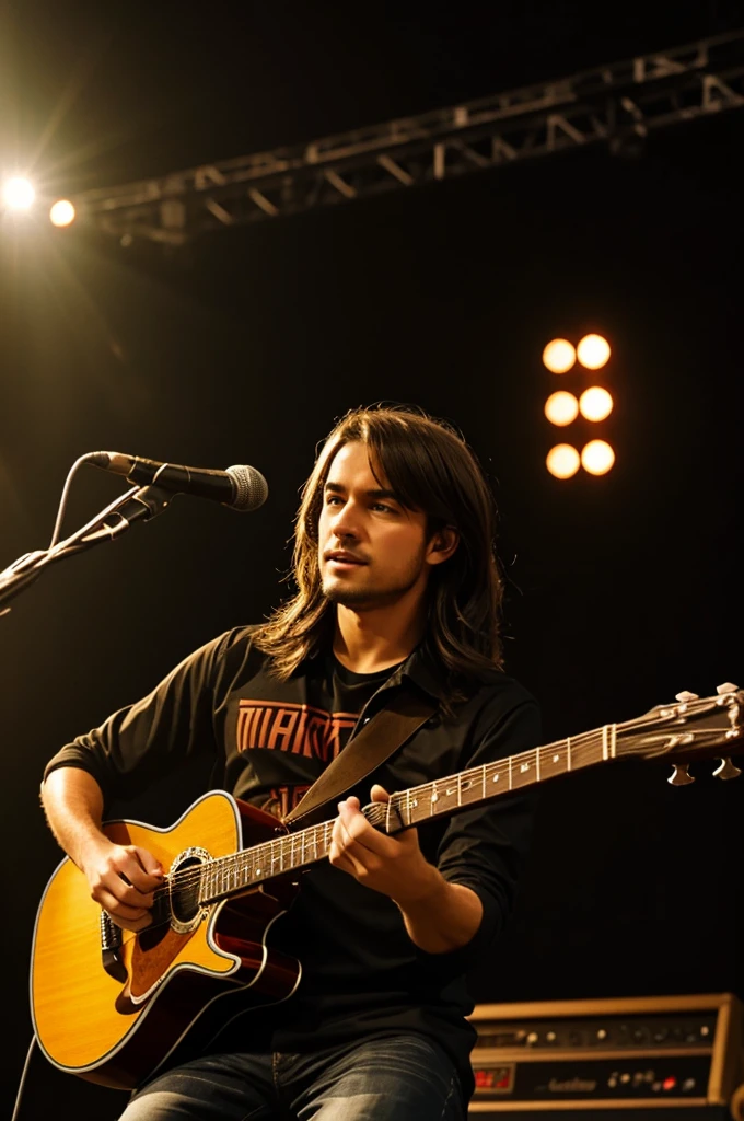 An image of me playing guitar on stage
