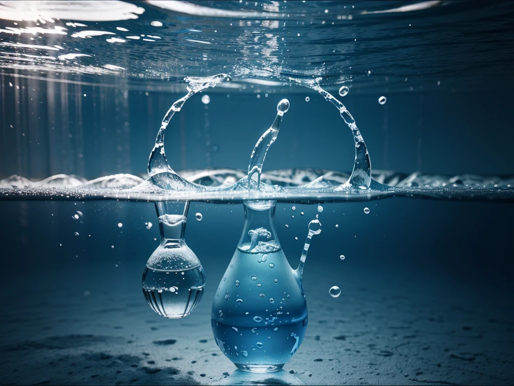 molecules,Sodium alginate,cells,under the water
