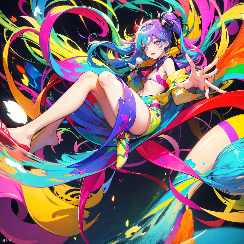 Colorful canvas,Free-spirited and unpredictable,but、I am fascinated by the mysterious colors.,