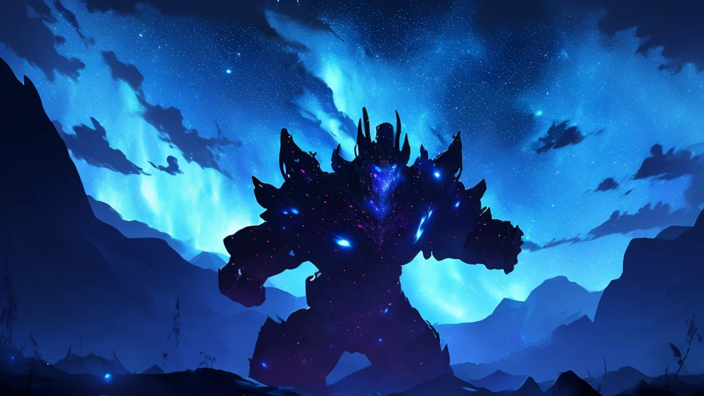 Immortal Light, Avak, stars, เงาประตูยักกลางAvak, ((background:1.8))

