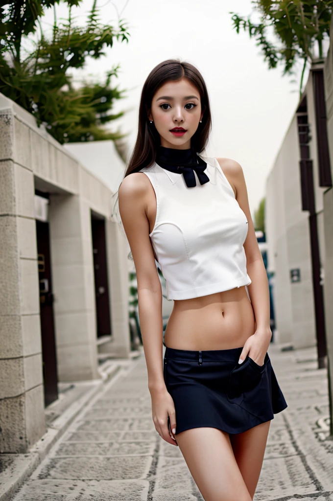 future girl, public place, beauty princess, mini skirt, naked, greek, perfect legs