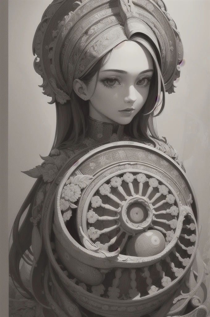 (Masterpiece, Best Quality, Highres:1.4), Detailed, Intricate Details, 4K,
color splashes, line art, art, fibonacci,