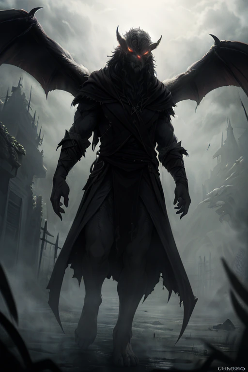 A majestic, sacred beast, glowing eyes, and a graceful form, multiple eyes, wings, quality, 4k, 8k, highres, masterpiece:1.2, ultra-detailed, realistic, photorealistic, photo-realistic:1.37, dark fantasy, horror, chiaroscuro lighting, moody atmosphere, dramatic shadows, sinister, ominous