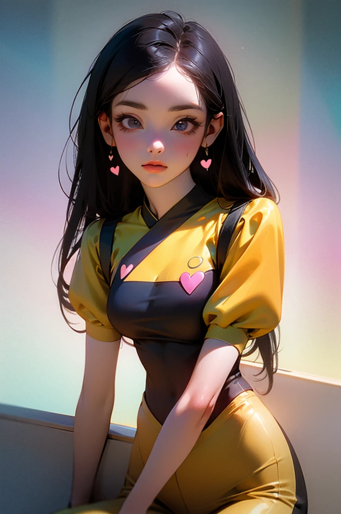 (a close-up of a 21-year-old Korean woman),
(Confident: 0.7), (cute attire: 1.0), (Petite stature: 0.8), (heart shaped face), (Beautiful doe eyes: 1.2), (Soft, small lips: 0.9), (Cute Stylish outfit: 1.1), (cute outfit), (Pastel pink color: 0.8), (Hint of sexiness: 0.6). (Mischievous smile: 0.5), (Lively campus background: 0.7), (Secret Journal in hand: 0.6), (Determined expression: 0.9). (Vulnerable look: 0.4), (Subtle emotional depth: 0.35), (dlwlrma: 0.4), (Cinematic realism: 1.3), (Nikon D850 camera: 1.0), (Film stock photograph: 0.9), (Saturated colors: 1.1). (Hyper-realistic lighting: 1.2).