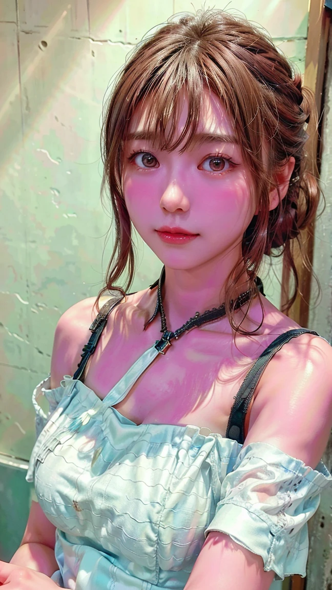 Highest quality, Realistic, Perfect Human Anatomy, Very detailed, Very delicate and beautiful, Raw photo, Professional Lighting, Illumination, Depth of written boundary, Single focus, whole body, Skinny Japanese woman, 30-year-old woman, Brown Hair, Small Head, Beautiful Eyes, True Face, Realistic skin, Fine grain, Black lace bra, Black lace panties,long hair