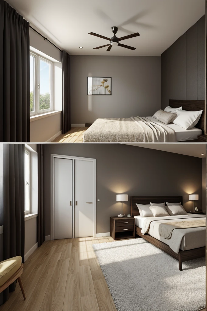 Bedroom interior render
