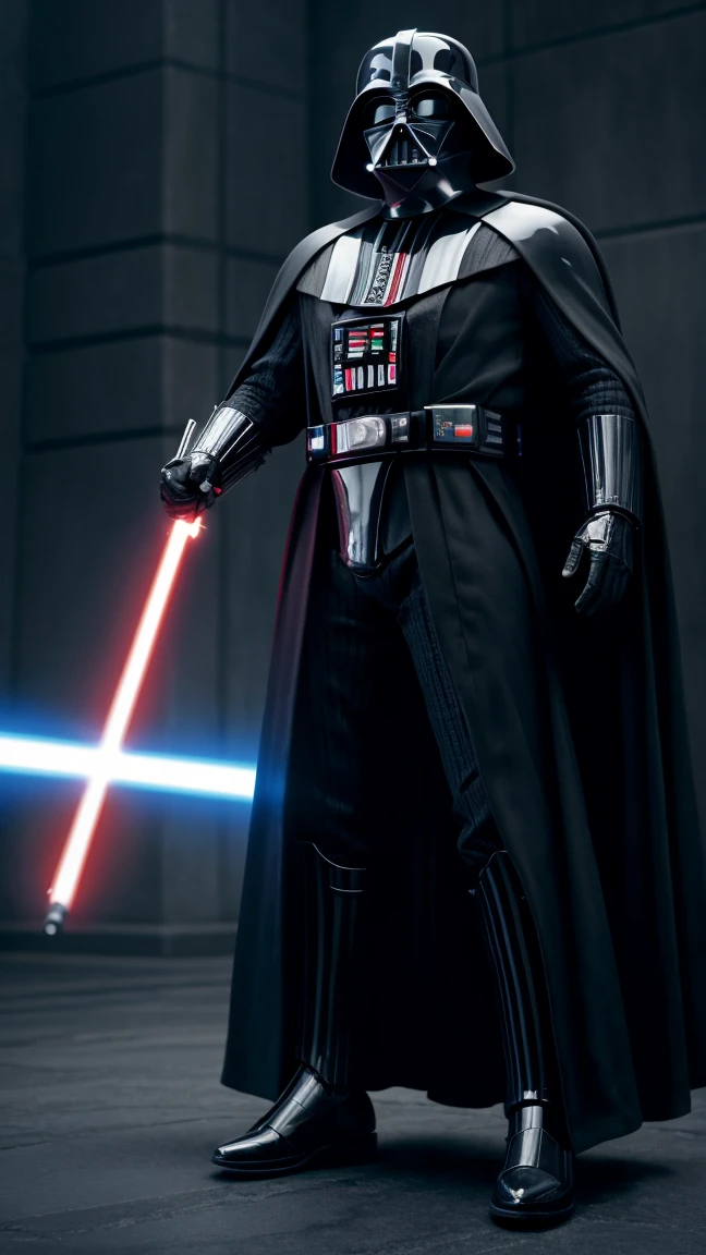 Star Wars, Pope John Paul II as Darth Vader, 4K, 8K, HD, realistic, intricate detail, full body pose, cinematic, octane renderer