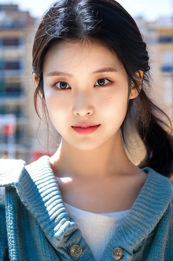 (a close-up of a 21-year-old Korean woman),
(Confident: 0.7), (cute attire: 1.0), (Petite stature: 0.8), (heart shaped face), (Beautiful doe eyes: 1.2), (Soft, small lips: 0.9), (Cute Stylish outfit: 1.1), (cute outfit), (pink: 0.8), (Hint of sexiness: 0.6). (Mischievous smile: 0.5), (Lively campus background: 0.7), (Secret Journal in hand: 0.6), (Determined expression: 0.9). (Vulnerable look: 0.4), (Subtle emotional depth: 0.35), (dlwlrma: 0.4), (Cinematic realism: 1.3), (Nikon D850 camera: 1.0), (Film stock photograph: 0.9), (Saturated colors: 1.1). (Hyper-realistic lighting: 1.2).