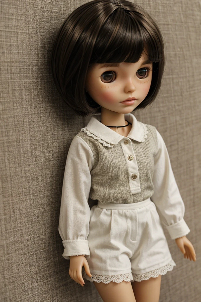 Blythe doll with short hair and fair skin