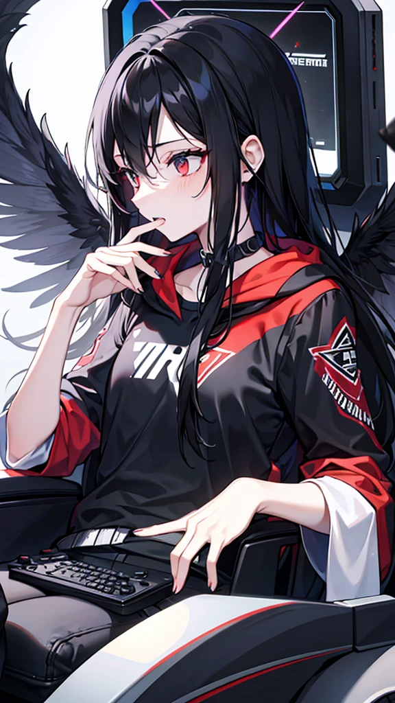, long black hair, gamer, boring, fly away, Linda