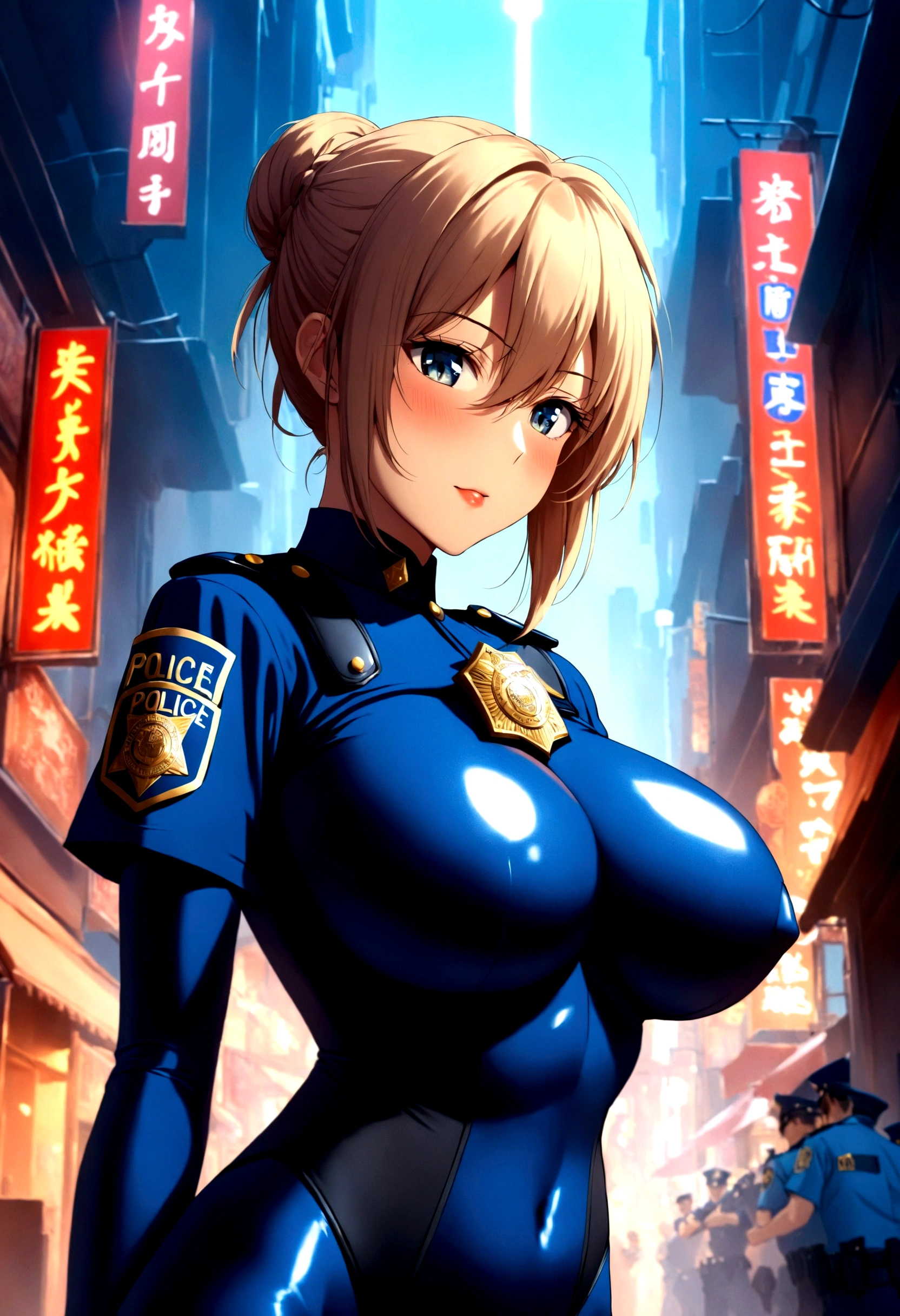 Saber big breasts police Bodysuit 