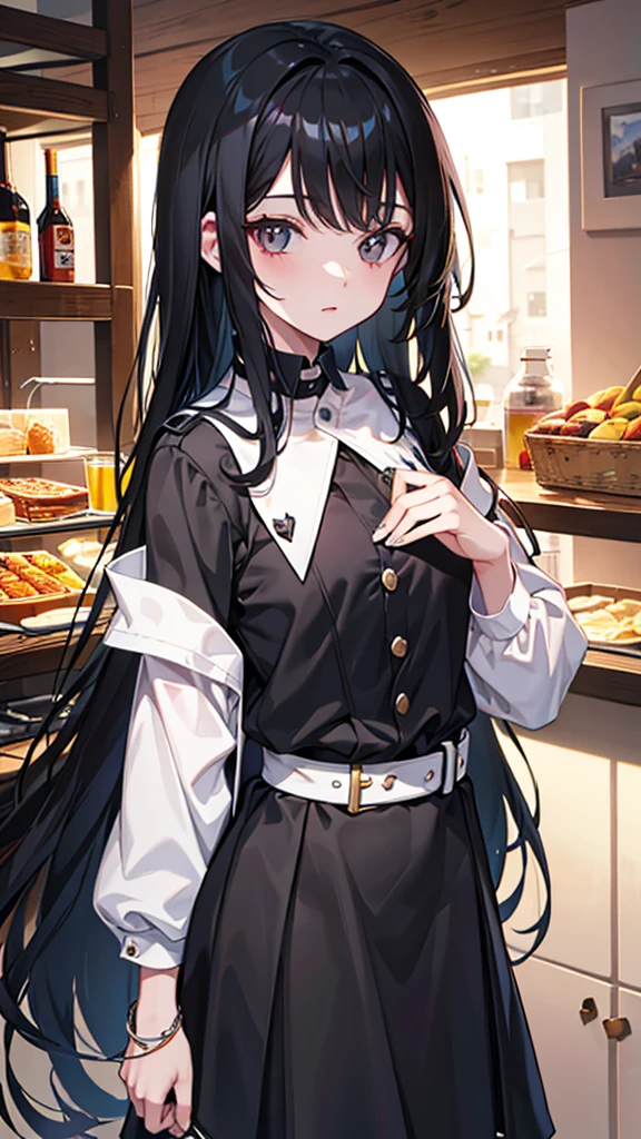 , long black hair, influencer, local: quarto sentanda