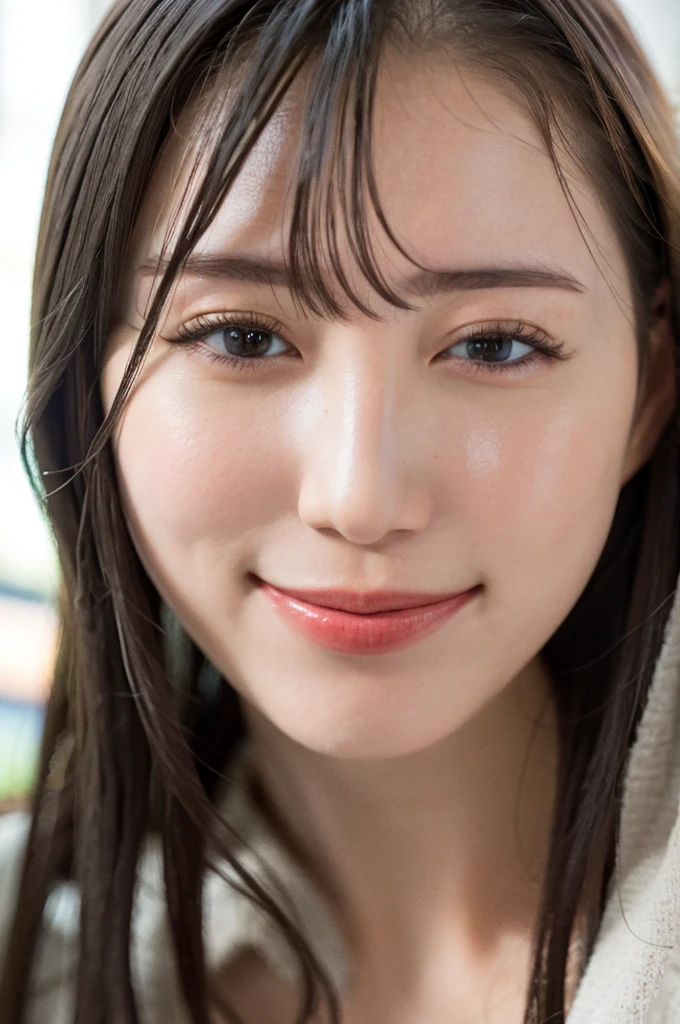 1 Girl, (Summer clothes:1.2), Very beautiful Japanese idol portraits, 
(RAW Photos, Highest quality), (Realistic, Realistic:1.4), (masterpiece), 
Very delicate and beautiful, Very detailed、wonderful, finely, Very detailed CG Unity 8K 壁紙, Very detailed, High resolution, Soft Light, 
Beautiful detailed girl, Very detailed目と顔, Beautiful and sophisticated nose, finelyて美しい目, Cinema Lighting, 
(Simple light color background:1.3)、Complete Anatomy, Slender body, Small breasts, smile