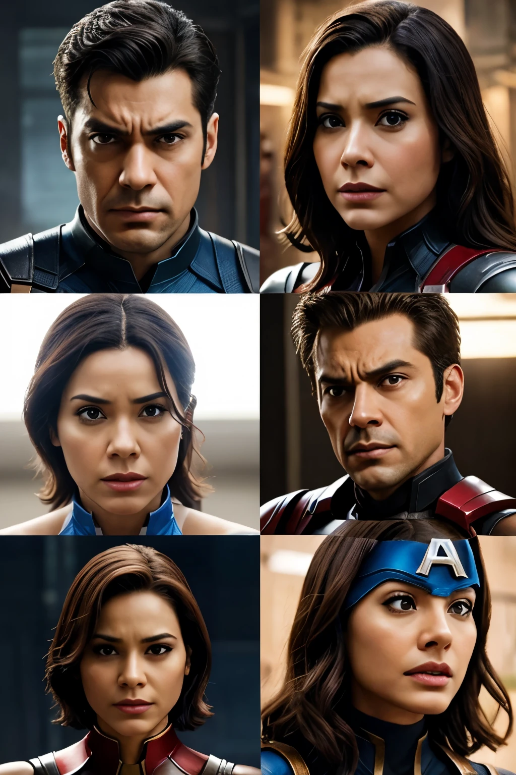 Make this face like Marvel heroes 