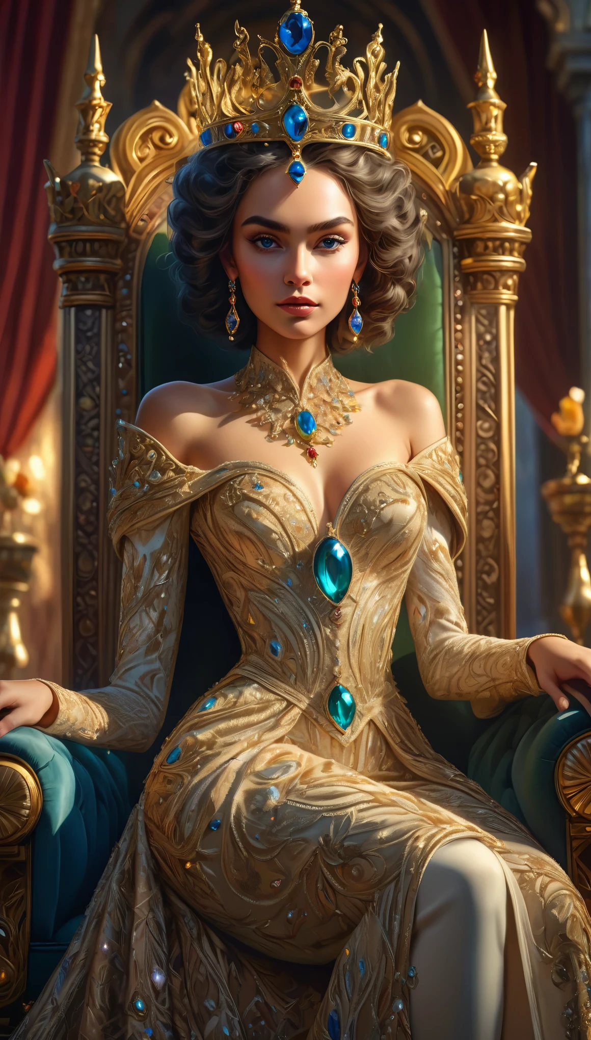 [Silver Dragon] [glittery], [Precise, Thin edges], [Meticulous, Surgical precision]，Sit on a marble throne。