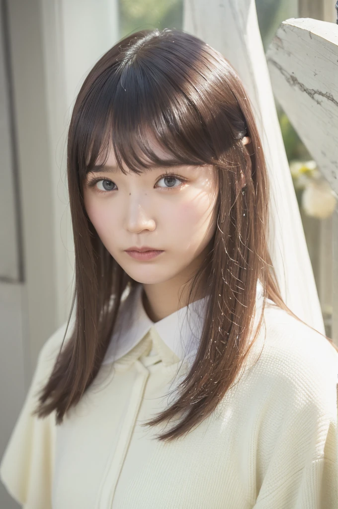 Human anatomically correct、Focus on the face、Create and express the most amazing compositions of people realistically、((masterpiece))、(((Highest quality)))、((Very detailed))、(Surreal)、(Highly detailed CG illustrations)、(Very delicate and beautiful)、少女はmasterpieceだ、Highest quality、Realistic texture、Realistic Fabric、A front-facing, realist illustration of a girl with realistic, super-detailed eyes、Absolute rules、The following text describes the image quality:、The greatest painter in human history encounters unparalleled beauty、史上最高masterpiece、The most beautiful in life、Exquisite beauty and captivating aesthetics、