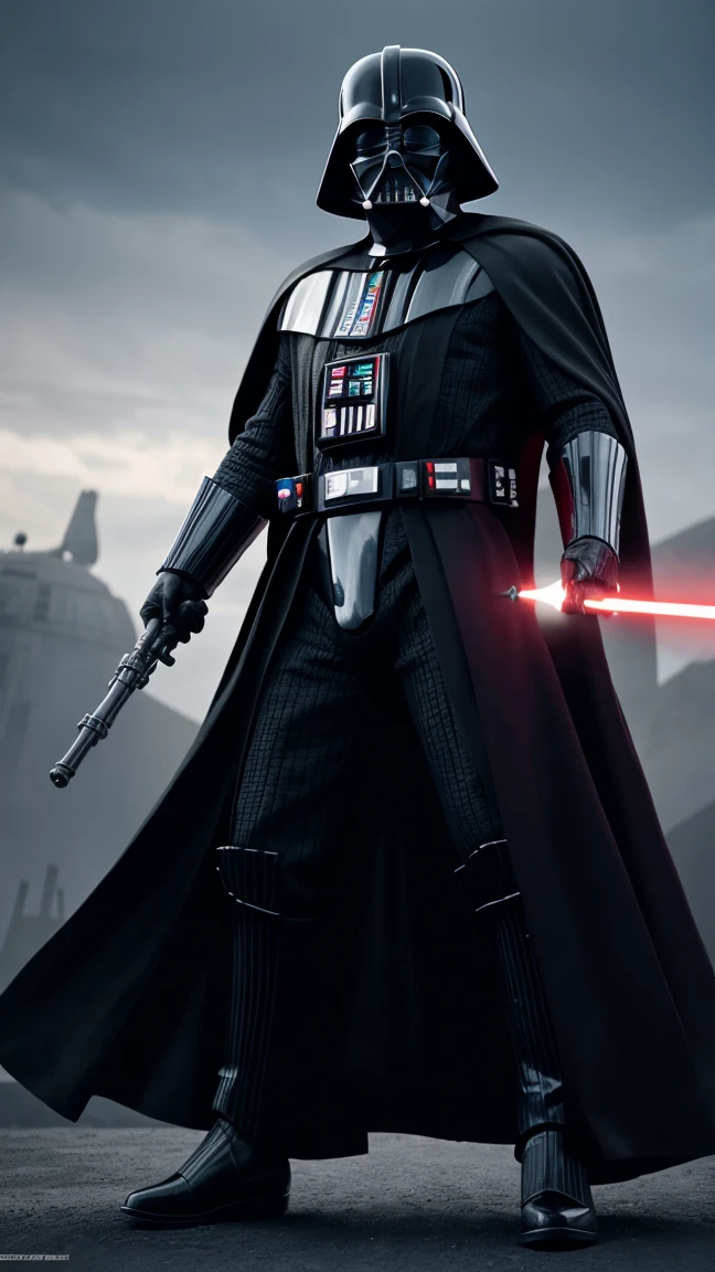 Star Wars, Pope John Paul II as Darth Vader, 4K, 8K, HD, realistic, intricate detail, full body pose, cinematic, octane renderer