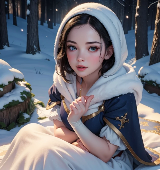 masterpiece, snow white ,(1girl:1.1), (extremely detailed:1.2), super hd, 8k, (intrincate details:0.8), hyper realistic, professional photo, exceptional,