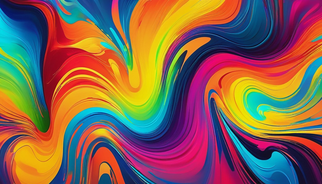 a vibrant abstract painting, dynamic color gradient transitions, bright colors as the base, high quality, masterpiece, 8k, photorealistic, professional digital art, smooth blends, dramatic lighting, intense colors, mesmerizing visuals, fluid movement, striking composition, vivid hues, hypnotic patterns, surreal aesthetics, digital painting, digital art, abstract expressionism, contemporary art