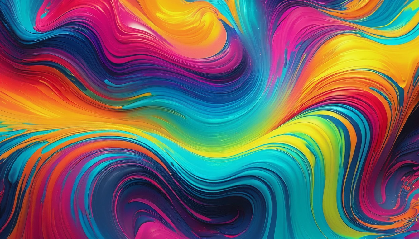 a vibrant abstract painting, dynamic color gradient transitions, bright colors as the base, high quality, masterpiece, 8k, photorealistic, professional digital art, smooth blends, dramatic lighting, intense colors, mesmerizing visuals, fluid movement, striking composition, vivid hues, hypnotic patterns, surreal aesthetics, digital painting, digital art, abstract expressionism, contemporary art