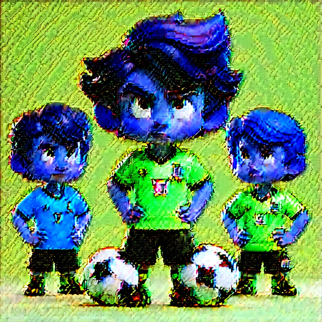 3d， men playing soccer，Sportswear Set，Jersey name Ronald , Cartoon Style