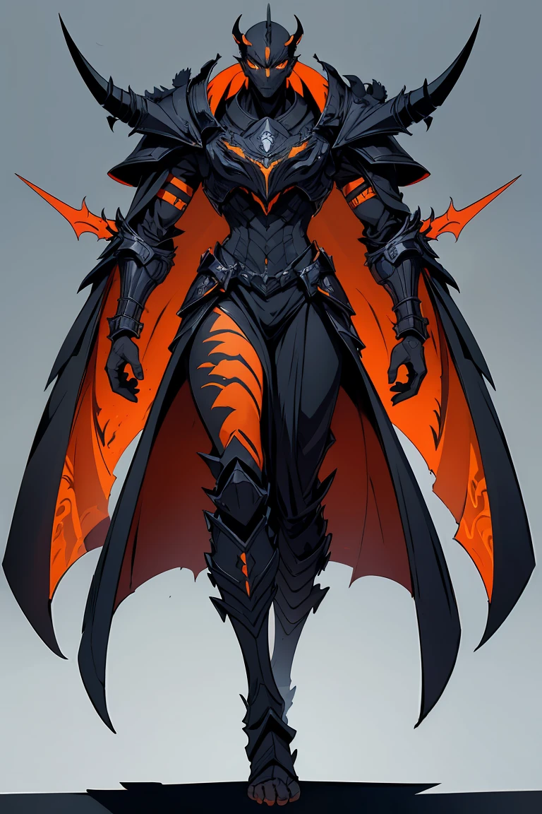 Original Kaiju armor form of a human, sharp, obsidian-like plates that overlap like armor, Elongated and somewhat reptilian head, with a pronounced crest of jagged obsidian spikes running from the forehead to the back of the neck. Four glowing, amber eyes are set deep in the skulls, arms with massive claws and blades, feet have three large, taloned toes, A long, whip-like tail ending in a mace-like cluster of obsidian spike, orange lines and aura in between armor. HD Multiple points of view, best quality, masterpiece ,highres, collage ((character concept art)) Multiple images of the same character in one outfit,
