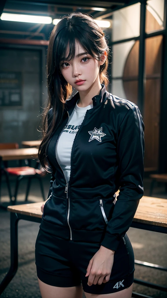 (Front Pin), photo-Realistic, Dynamic Lighting, Art Station, Poster, Volumetric lighting, very Detailed faces, 4K, Awards,, 1 Girl, In the Dark, Deep Shadow, secret key,Cowboy Shot,(high school girl:1.4) 、Gym suit(white)、Pull up one&#39;s loose shirt、mini skirt(black)、Please change your shirt、,Big Breasts, Underbust見えてる, Underbust, 1 Girl, alone, Highest quality, masterpiece, Ultra-high resolution, (Realistic:1.4), Highly detailed natural skin, Oily skin, Sharp focus, Looking at the audience, (((Very intricate detail)), Beautiful lighting, Beautiful Girl Pictures, Cute colorful bras, Detailed face, Mischievous Smile, (blush:1.2),((Highest quality,8K,​masterpiece:1.3)),1 Girl in,(Cute Japanese high school student with a perfect body),(Huge ,Narrow waist),blackい長い髪,Side Up、Highly Detailed face and skin texture,Beautiful lighting,Big Breasts, Cleavage, Huge胸, Cleavage, Huge胸, Cleavage,Big Breasts, Cleavage,Big Breasts, Cleavage