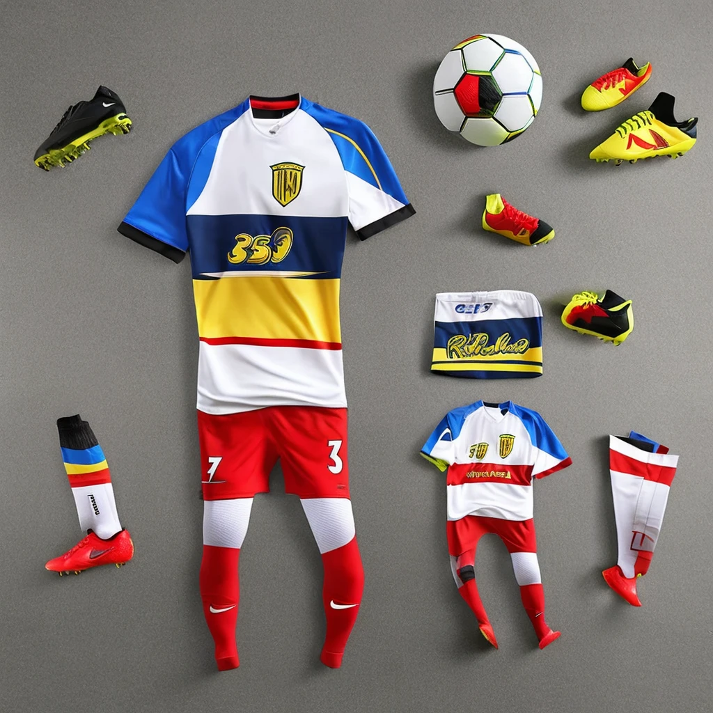 3d,Little men playing soccer,Sportswear Set,Jersey name Ronald , Cartoon Style