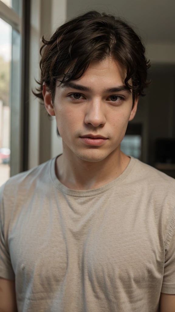 Man with short curly hair
