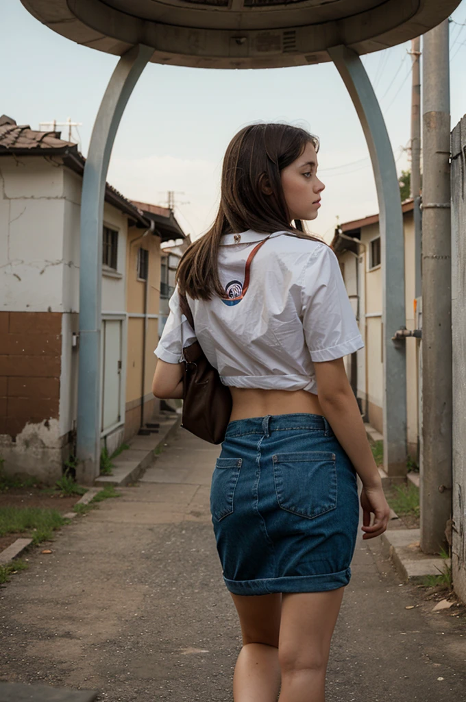 a young girl, transport to portal, back in time