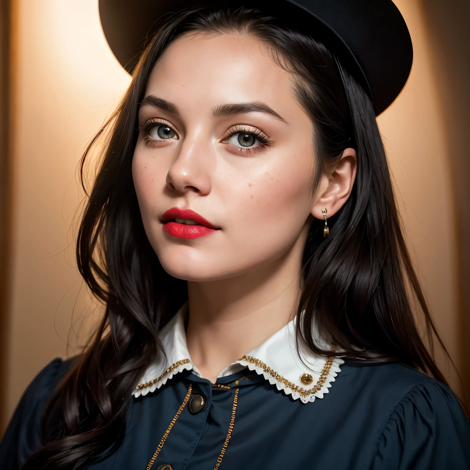 (realisti: 1.3) Rembrandt lighting, (masterpiece: 1.2), (photorealisti: 1.2), (best quality), (detailed skin: 1.3), (Intricate detailing), sweet girl, 33 years old, sweet round face, Very black hair, blue eyes, plump red lips, round cheeks, (Skull painted on the face), Air Stewardess, huge breasts, wide hips, very pale skin, thin, On the plane, 8K UHD, dslr, soft lighting, high quality, Film grains, Fujifilm XT3 random face, negative_Hand