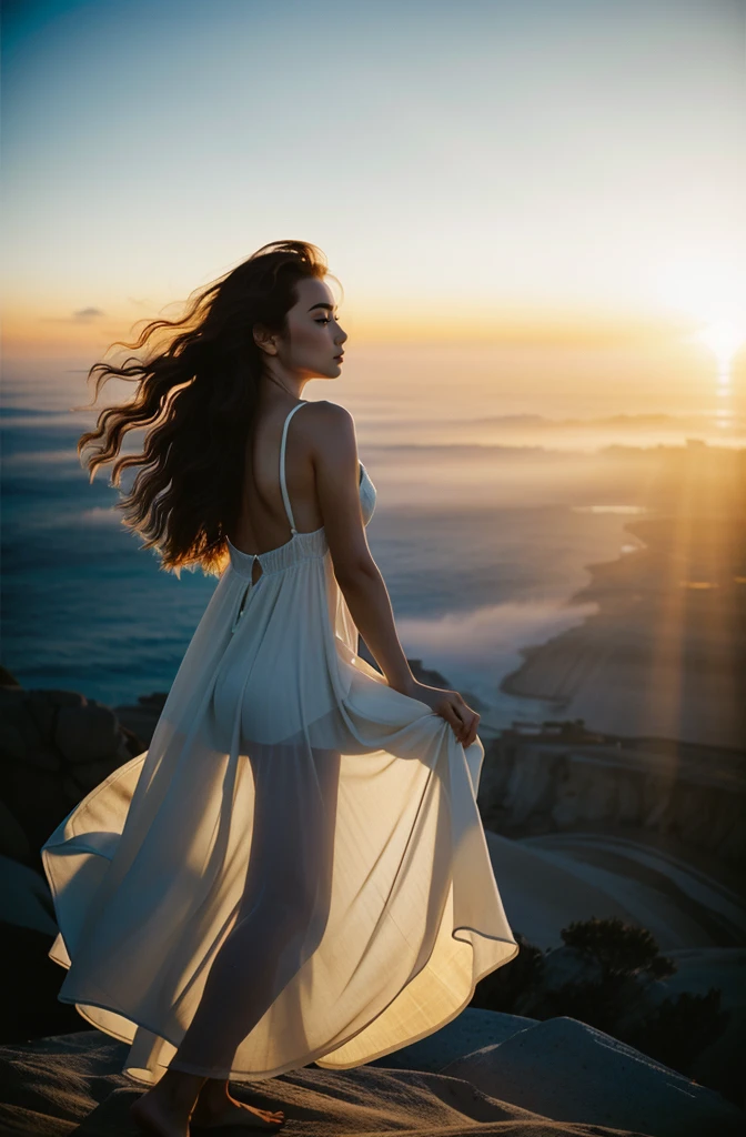 (photoréalisme:1.2), Beau, superbe, magnifique, superbe woman, cheveux bruns, yeux verts, clivage, jambes fines, Fonctionnalités logicielles, muse, Déesse, Peau réaliste, extremely detailed photo of a strikingly superbe woman, pose sensationnelle, stunnig tout le corps shot, pose nue, déesse brune