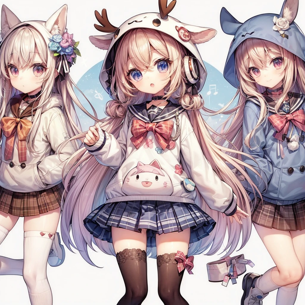 3 cute anime characters