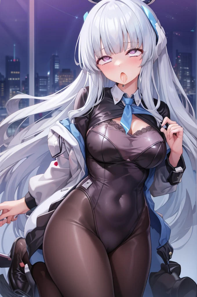 (masterpiece),(Highest quality),(Very detailed),(Best illustrations),(Best Shadow),(Absurd),(Detailed Background),(so beautiful), 16K,(Very detailed),(Best illustrations), 8K,(Absurd),(Detailed Background),(so beautiful)noa-outfit, (Processing wool), Perfect Anatomy, One Girl, alone, , , Grey Hair, Purple eyes, Blunt bangs, , , , , One Girl, alone, Big Breasts, Long Hair, , , , , empty eyes, blank eyes, , , , Heart-shaped pupils, , shiny skin, Wet, , , Roll your eyes, , The pupils constrict, wonderland, , , , , Open your mouth carelessly, , , , , saliva trail , , night , , Pink Neon Lights, , , Beautiful nipples, , Mysterious glow, orgasm, ahegao, rolling eyes, cross-eyed, , , , , , , , Arched back, , , , sleep, Dead, Expressionless,,