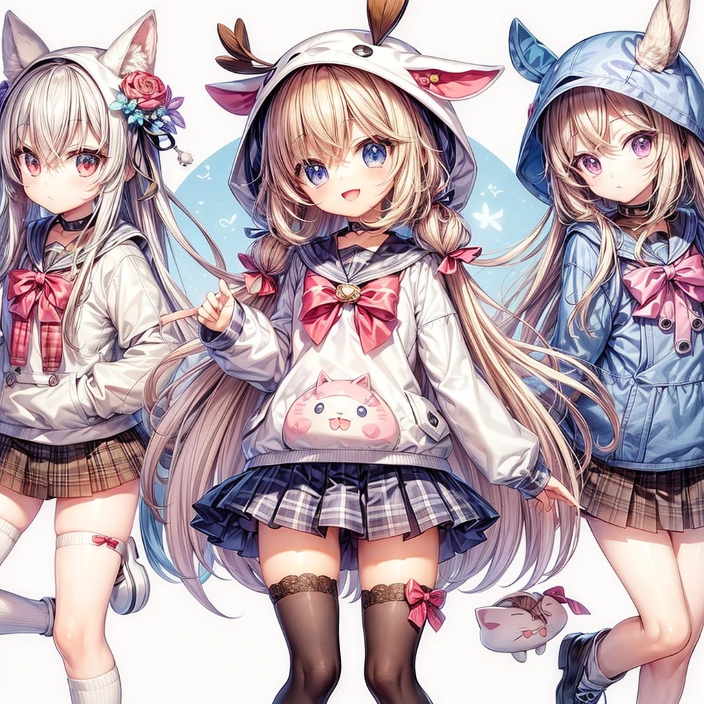 3 cute anime characters