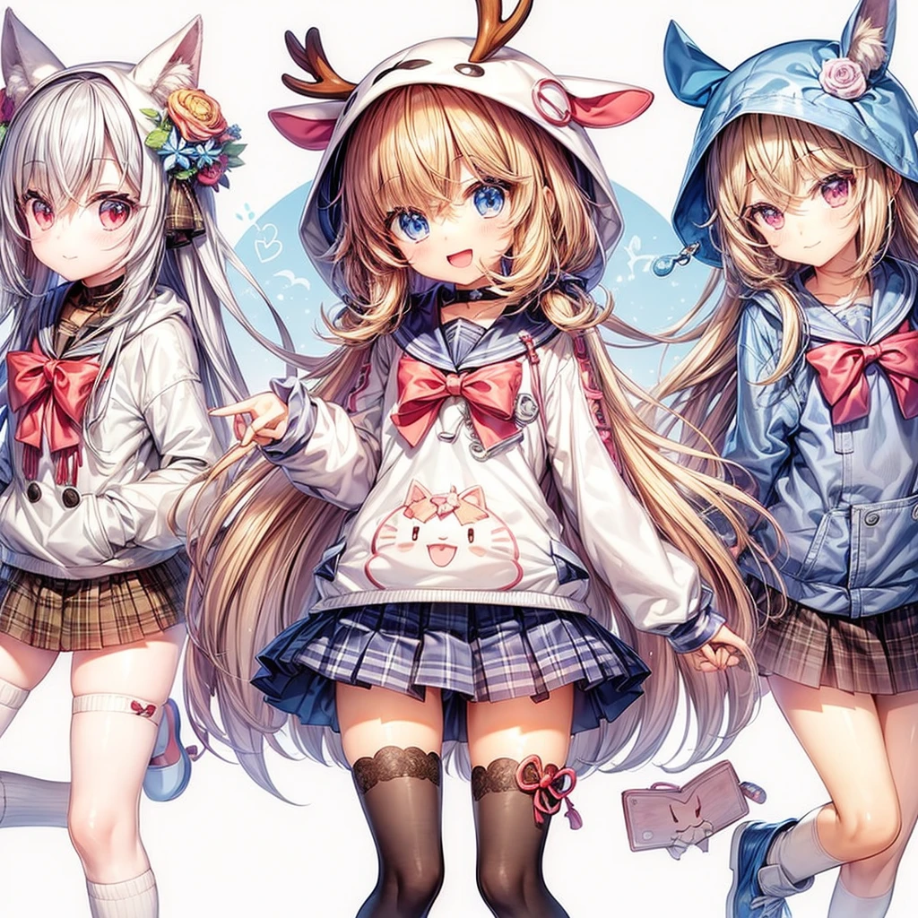 3 cute anime characters