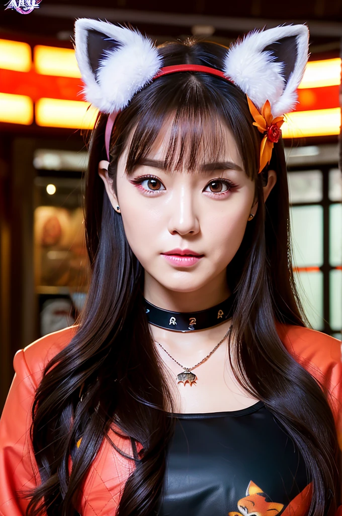, best quality, ShalltearV4, 1girl, solo, dress, frills, bow, hair bow, fang, slight smile, pale skin, glowing, glowing eyes, portrait