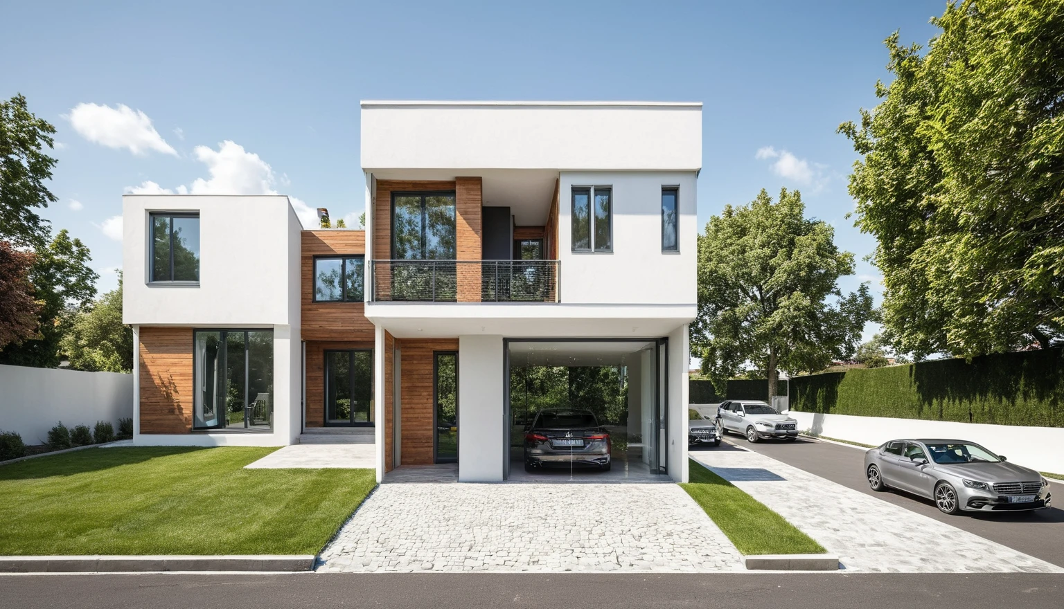 maison de ville, (style moderne:1.2), ciel ouvert sur le toit, design extérieur, vue de perspective, (mur blanc:1.3), (bloquer les trottoirs et les routes asphaltées), (jour sky background), Arbres bas autour de la maison, (la maison d&#39;à côté est plus basse que la maison du concepteur en question), (mid jour), (Neutral lighting is suitable for the maison de ville, éclairage du thermomètre de couleur claire), (visualisation de la conception architecturale), (réflexion), (se concentrer sur un objet), (material normal bump real réflexion), (Lumière dispersée), (rayon de lumière), (lumière multifaisceaux), (rayon de soleil) (multi-level réflexion), (rendu de visualisation du logiciel Chao Vantage),(((meilleure qualité))), ((chef-d&#39;œuvre)), ((Meilleure illustration)), ((Meilleures ombres)), ((super détail)), (Lignes complexes), (photoréalisme),(hyper détail), ((archquotidiennement)), ((conception primée)), (lumière dynamique), ((jour)), projecteur, (lumière parfaite), (Lumière chatoyante), ((photoréaliste)), ((détail complexe)), ((Détails extrêmes)), ((détail fou)), ((rendu d&#39;octane)), ((tendance sur artstation)), ((Haute fidélité)), ((Vidéo)), ((croustillant)), ((Brillant)), ((superbe)), ((accrocheur)), ((haute qualité)),((pointu))((Brillant)), ((superbe)), ((environnement ensoleillé naturel)), ((accrocheur)), ((éclairant)), ((impeccable)), ((haute qualité)),((pointu edge render)), ((éclairage moyennement doux)), ((rendu photographique)), ((archivage détaillé)), ((environnement de réalité)), (modern maison de ville design architectural design facade), (modern maison de ville facade roof design), (modern maison de ville facade wall design), (modern maison de ville facade decoration material design) (maison de ville facade door and window design modern), (conception d&#39;éclairage environnemental), (modern maison de ville facade lighting design), (modern maison de ville front gate and fence design), (Luminaires design pour poteaux de portail et clôtures), (ma