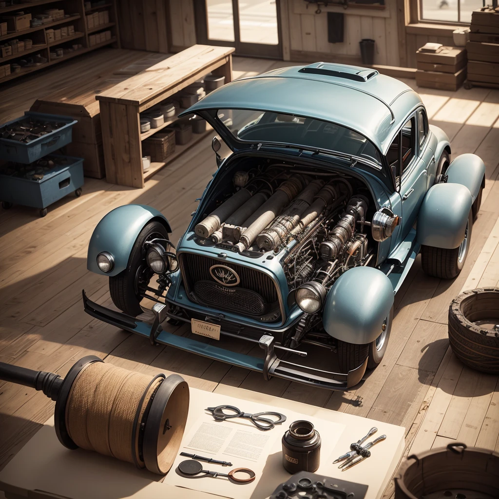 creation.Cars.Collection , crane a barbe , connecting rod piston , hot rod