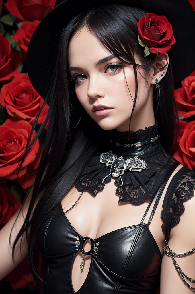 disk layer, guns n roses style, put roses in the image with a skull, nome da banda Stardust Dreamers