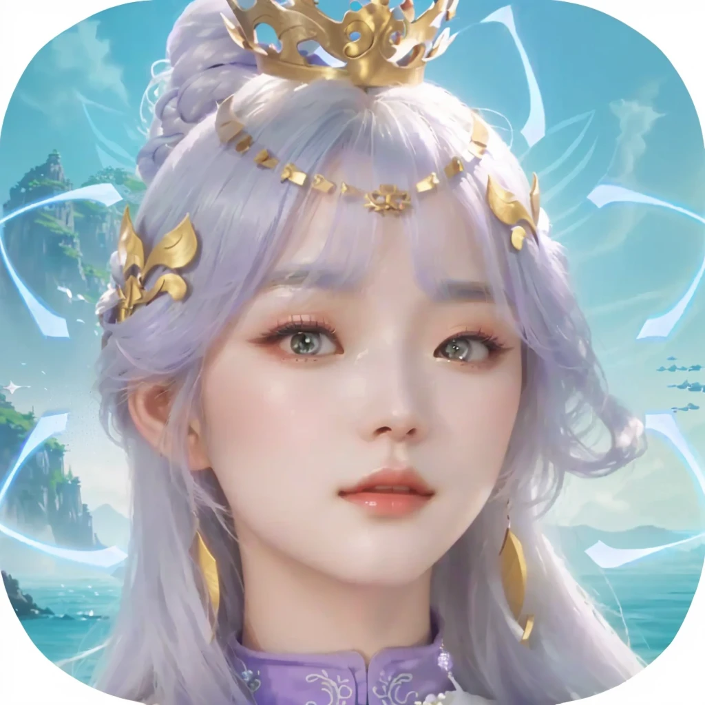 Close-up of girl in purple dress, There is a glowing blue magic circle behind the character，Queen of the Sea Mu Yanling, Beautiful fantasy queen, Inspired by Lan Ying, Inspired by Pu Hua, yun ling, Inspired by Guillaume, dragon, Inspired by Roma, ((Beautiful fantasy queen)), White-haired deity, Inspired by Song Maojin, heise jinyao
