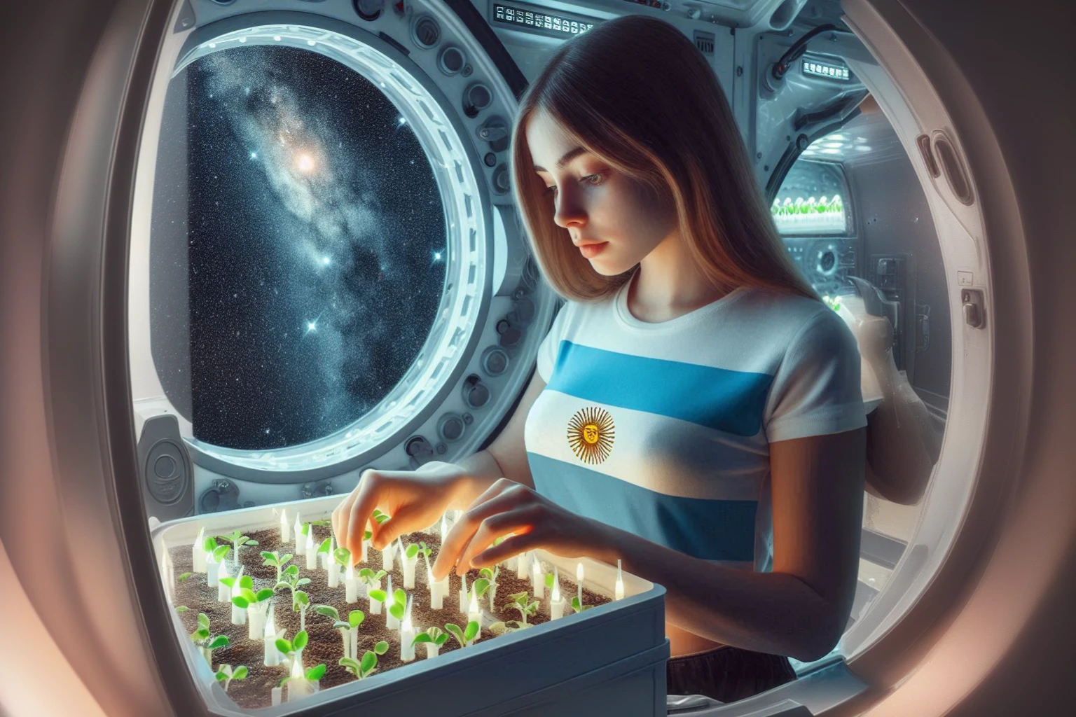 a bio growing chamber on a spaceship.