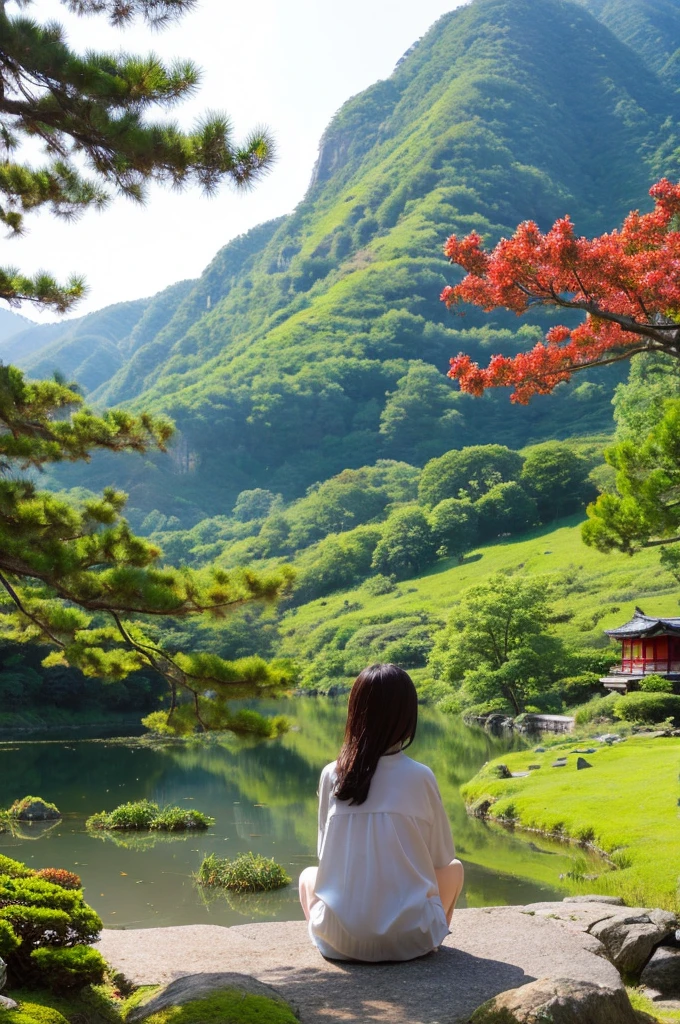 ((Highest quality)), ((masterpiece)), (detailed), Japanese,landscape,Beauty,cute