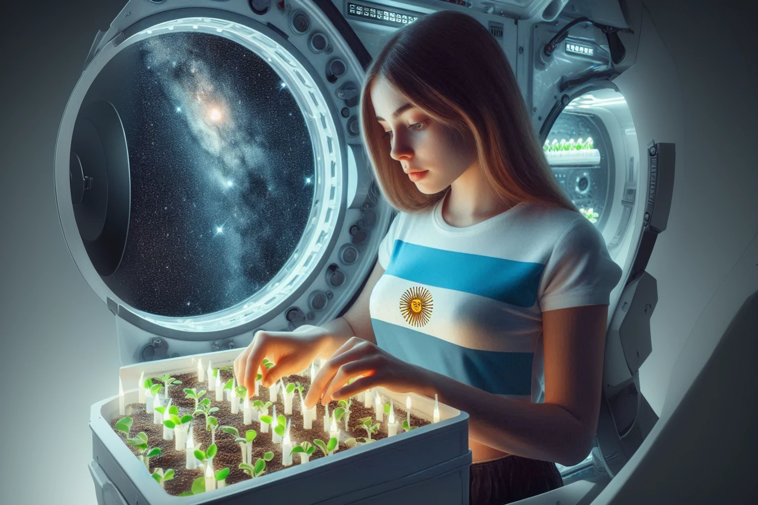 a futuristic bio growing chamber