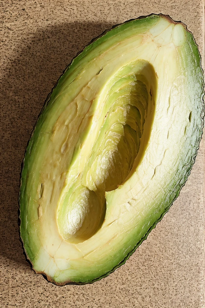 An avocado with curls