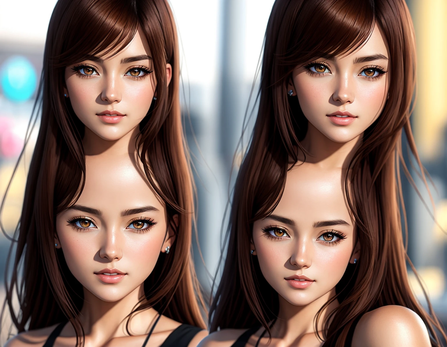 QUADRIGÊMEAS, agers, Bblack hair, Caucasian skin, Royal eyes, different personalities